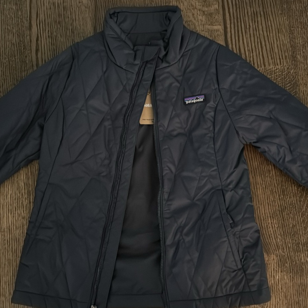 Patagonia Nano Puff Diamond Quilt Jacket-Navy Small (7-8)